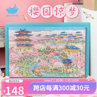 猫的天空之城1000片成人拼图樱园惊梦樱花园林春和景明国风减压 1000p-樱园惊梦(不含框)