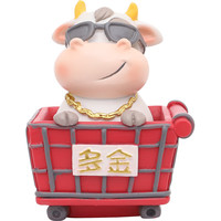 悠然见 牛来运转小摆件牛运亨通饰品装饰创意车载摆件生肖牛吉祥物工艺品