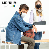 Airinum睿铂Lite春夏防晒口罩 防尘防风3D立体透气高颜值男女款面罩 白色S
