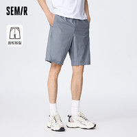 Semir 森马 男夏季抽绳松紧腰宽松五分短裤字母图案针织