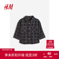 H&M新款童装婴棉质衬衫1163016 90/48