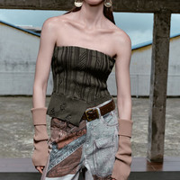 URBAN REVIVO 设计师系列 女肌理感针织背心 UWA940015 深灰 S