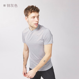 DECATHLON 迪卡侬 速干T恤男运动户外宽松快干吸汗跑步短袖 锌灰色L4194019