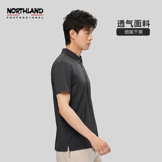 百亿补贴：NORTHLAND 诺诗兰 翻领短袖t恤男式新款户外速干衣休闲透气polo衫NTSCH5299S