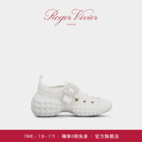 ROGERVIVIER/2024夏季RV女鞋Viv Run织物轻便运动休闲鞋 白色 34