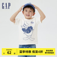 Gap【米奇】男幼童夏季纯棉短袖595332儿童装T恤 白色 110cm(4岁) 尺码偏小 选大一码