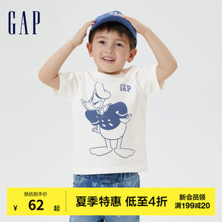 Gap【米奇】男幼童夏季纯棉短袖595332儿童装T恤 白色 110cm(5岁)