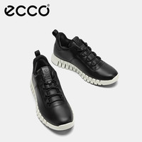 ecco 休闲鞋男鞋 2024年春季跑鞋运动鞋男风琴鞋增高鞋 灵动525204 黑色52520451052 43