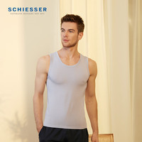 舒雅SCHIESSER舒雅男士背心3A抑菌莫代尔蚕丝透气打底背心E5/19132V 浅灰7903 L