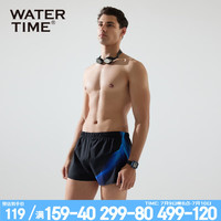 WATERTIME/水川 泳裤男款防尴尬双层平角沙滩大码专业速干游泳装备男士 XXXL