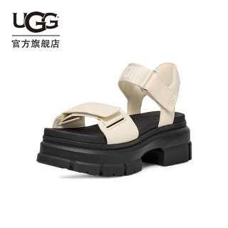 UGG夏季女士粗跟露趾凉鞋 1136764 JSM|茉莉白色 40