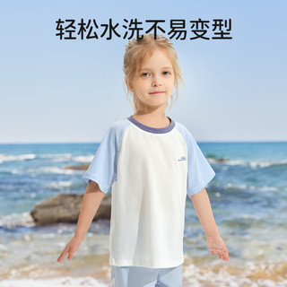 欧孕童装儿童短袖女童夏季纯棉t恤2024洋气男童上衣T夏装衣服 复古绿 110cm 【身高 106cm-115cm】