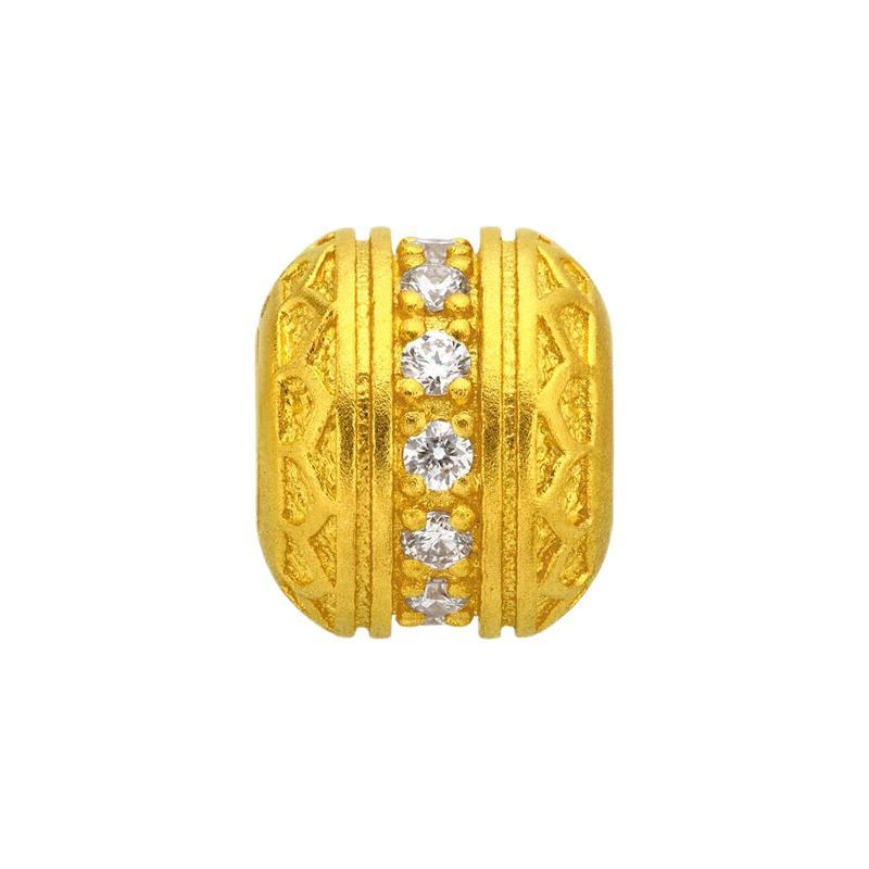 CHOW TAI FOOK 周大福 传承系列 RU277 国韵守护莲黄金钻石吊坠 0.1克拉 1.76g