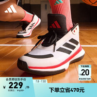 adidas Bounce Legends团队款实战篮球运动鞋男女阿迪达斯 白色/黑色/红色 43