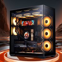 先马(SAMA)昊境界黑色 电竞游戏电脑主机高塔海景房机箱 支持ATX主板/420水冷位/450mm长显卡/标配Type-C 昊境界 黑色(高塔 海景房)