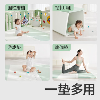 babycare爬行垫宝宝爬爬垫儿童地垫防滑可折叠防水耐脏无味儿童节 PU折叠爬行垫-150*180*4cm灰白色