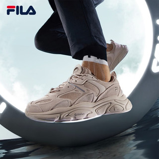 FILA 斐乐男鞋老爹鞋火星鞋复古跑鞋秋季时尚休闲运动鞋 驼丝锦F52M232105FDO 41