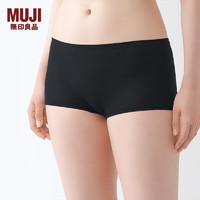 无印良品（MUJI） 女式 莱赛尔 平角内裤 女士女生四角 FCE27A4S 黑色 XXL (170/100A)