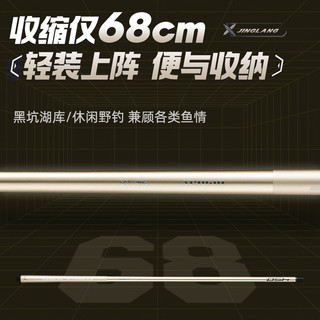 惊浪2.7米短节鱼竿手竿5H溪流竿28调超轻超硬野钓综合竿钓鱼竿渔具