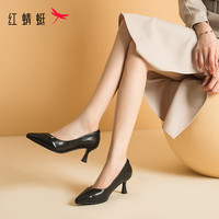 红蜻蜓 RED DRAGONFLY高跟鞋2024秋季气质优雅职业通勤女单鞋WFB34043黑色36