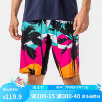 迪卡侬沙滩裤男泳裤温泉裤速干可下水海边度假冲浪裤OVOM -油画椰林（五分裤） M-L
