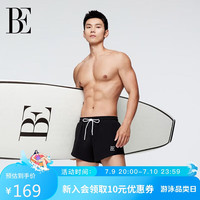 范德安（BALNEAIRE）【孙杨同款】防晒泳裤水陆两穿小黑裤50342 酷游黑 L