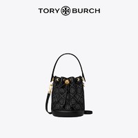 TORY BURCH 黑金系列 迷你老花水桶包152130