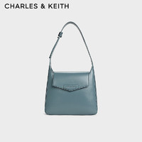 CHARLES&KEITH24秋CK2-40782421纯色手拎包通勤单肩腋下包女 Slate Blue灰蓝色 M