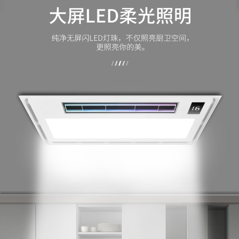 雷仕精凉霸厨房照明二合一嵌入式集成吊顶换气冷风卫生间电风扇