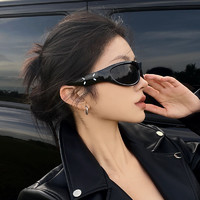 帕森威墨镜女时髦辣妹风2024年新款窄框骑行眼镜开车太阳镜凹造型