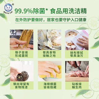 白猫活氧洗洁精1.15kg+458g*2瓶A类食品可用活性氧除菌去油易冲洗