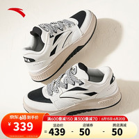 ANTA安踏骜游板鞋男鞋夏季厚底耐磨滑板潮流百搭透气复古舒适运动鞋 【5/31】黑/象牙白-5 8.5(男42)