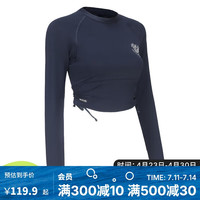 迪卡侬分体泳衣女女款泳裤长裤长袖游泳衣潜水冲浪服5102975 XS 藏青色