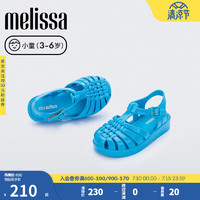 Melissa（梅丽莎）包头搭扣圆头厚底时尚透气休闲小童凉鞋32410 蓝色 22码 （22-23码适用）