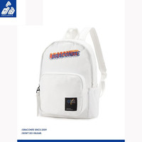 draconite美式复古背包休闲潮流大容量电脑包书包女大男士双肩包旅行包 白色11879