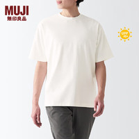 无印良品（MUJI）Walker 男式防紫外线吸汗速干短袖T恤防晒衣防晒T恤BIA02A3S 米白色 XL