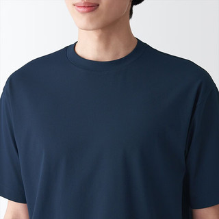 无印良品（MUJI）Walker 男式防紫外线吸汗速干短袖T恤防晒衣防晒T恤BIA02A3S 深藏青色 XL