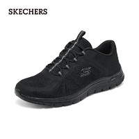 斯凯奇（Skechers）2024夏女鞋一脚蹬休闲运动鞋网面104384 全黑色/BBK 35.5