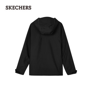 斯凯奇（Skechers）男女款冲锋衣2024年夏季登山徒步防水L424U189 碳黑/0018 L