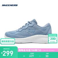 斯凯奇（Skechers）女鞋轻奇｜跑步鞋夏季透气舒适软底运动鞋 149990 蓝色 149990-SLT 暗灰 39.5