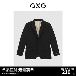 GXG男装22年春季正装系列黑色套西西装轻商务 黑色 170/M