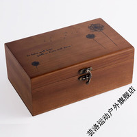 维诺亚针线盒家用高档套装多功能收纳高级结婚嫁妆实木箱针线包阵线工具 A木质箱(空盒不含针线) 蒲公英图案