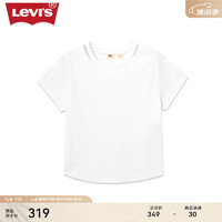 Levi's李维斯24早秋女士宽松休闲潮流短袖T恤 白色 0018G-0001 XS