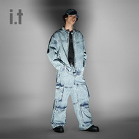 it 5cm/FIVECM款工装牛仔裤阔腿裤2024春季复古潮流