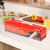 KAMMAK PVDC保鲜膜食品级 家用厨房好物冷藏耐高温微波炉专用自带切割器 温波炉专用 30.48CM*76.2m