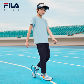 FILA【灵风裤】斐乐童装儿童裤子运动裤2024夏季小童男女童休闲梭织长 传奇蓝-NV 170