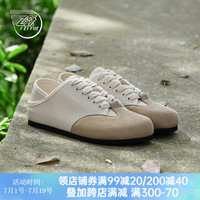 飞跃（Feiyue）勃肯鞋女2024夏季两穿懒人帆布鞋透气百搭鞋子女士运动休闲鞋 米色 38