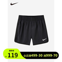 NIKE耐克小童装女童短裤夏季儿童休闲梭织短裤J602 正黑色 120(6)