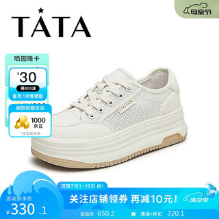 TATA 他她 2024夏运动时尚女板鞋款WL801BM4 米白 36