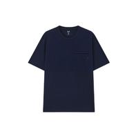 Gap 盖璞 男女士针梭织拼接短袖T恤宽松简约百搭上衣 464123 海军蓝 M